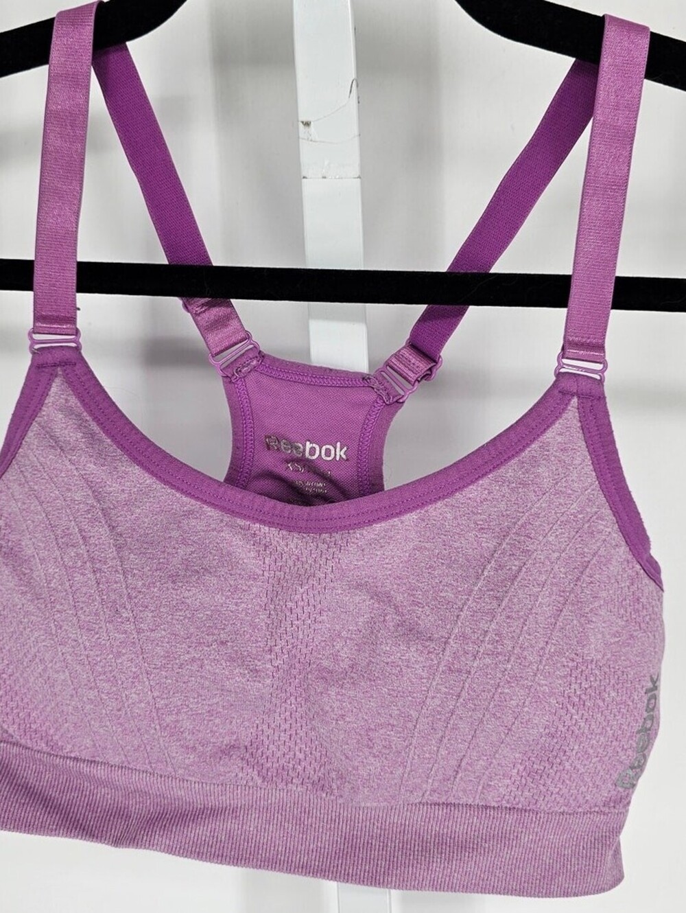 Reebok Womens Sz XS High Impact Sports Bra Lavender Purple
